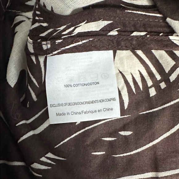 Tory Burch Beach Tunic Brown Palm Fronds Tropical Flamingo Size 6 Sequins - Picture 9 of 12